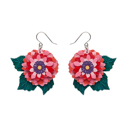 Erstwilder -   Dazzling Dahlia Drop Earrings