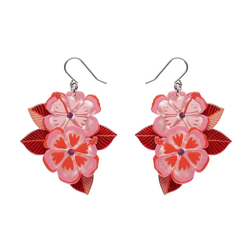 Erstwilder -   Halcyon Hibiscus Drop Earrings