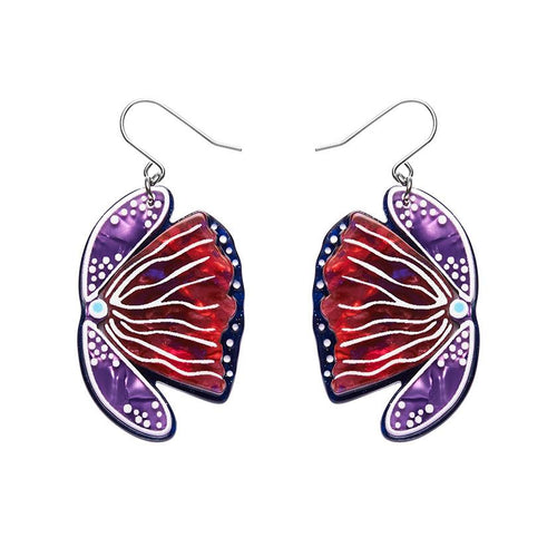 Erstwilder x Lauren Rodgers - Fervent Feather Flower Drop Earrings