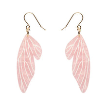 Fairy Wings Drop Earrings - Pink